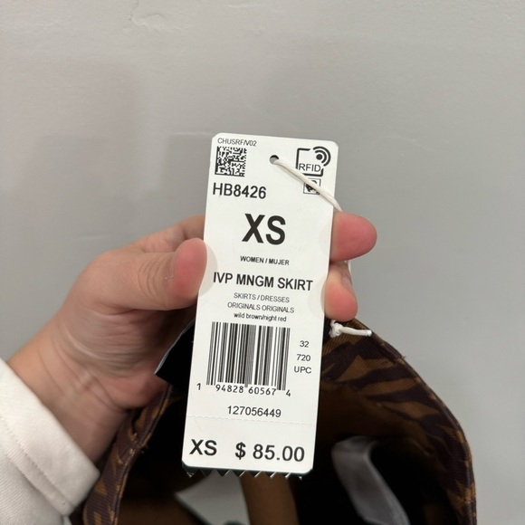 Adidas x Ivy Park Monogram Mini Skirt Brown Utility Size XS - Picture 9 of 9